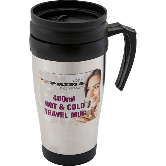 4 X Steel 400Ml Travel Mug Hot & Cold Warm Coffee Tea Drink Outdoor Cup Flask image