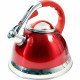 New 3.5L Red Stainless Steel Lightweight Whistling Kettle Camping Cordless Home image