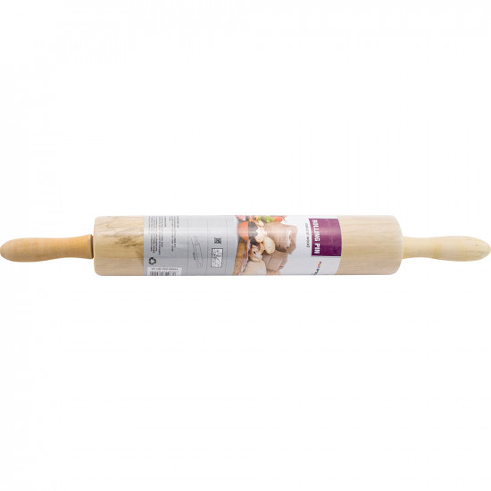 50Cm Wooden Rolling Pin Baking Cake Chappati Roti Pastry Cooking Pizza Dough Kitchenware, Stainless Steel image