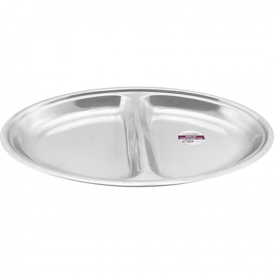 New 50Cm 2Pc Compartment Tray Serving Dish Kitchen Food Platter Oval Plate image