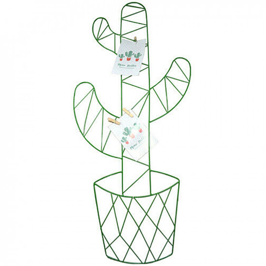 New Cactus Memo Holder Home Decoration Plant Metal Green Party Memories Gift image