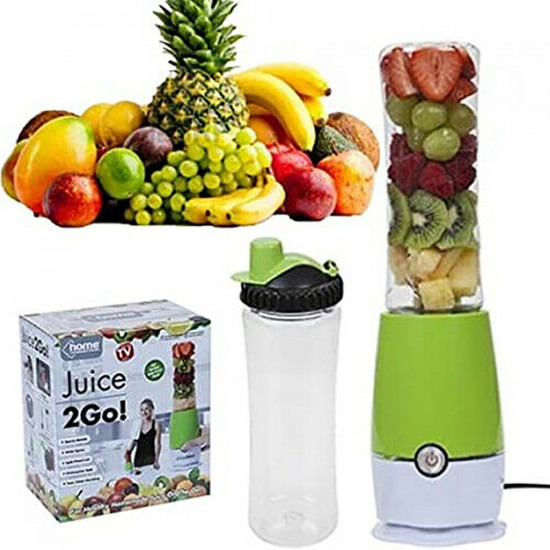 Juice 2 Go Electric Juicer Blender Smoothie Maker Drink Fruits Bottle Healthy image