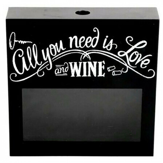 New Bottle Cork Box Holder Wine Storage Container Wooden Display Home Xmas Gift image
