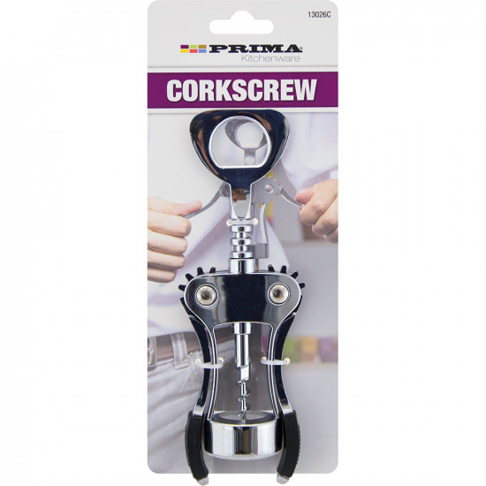New Chrome Corkscrew And Bottle Opener With Leavers Kitchen Wine Olive Oil Beer Kitchenware, Tools & Gadgets image