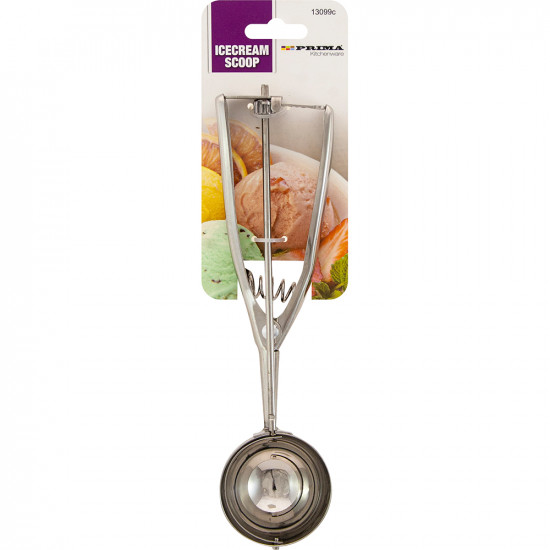 New Stainless Steel Trigger Ice Cream Scoop Spoon Kitchen Grip Ball Utensil image