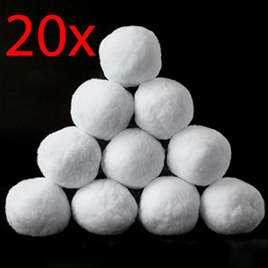 20Pc Christmas Fake Snowballs Xmas Snow Ball Tree Winter Wedding Decor Throwing image