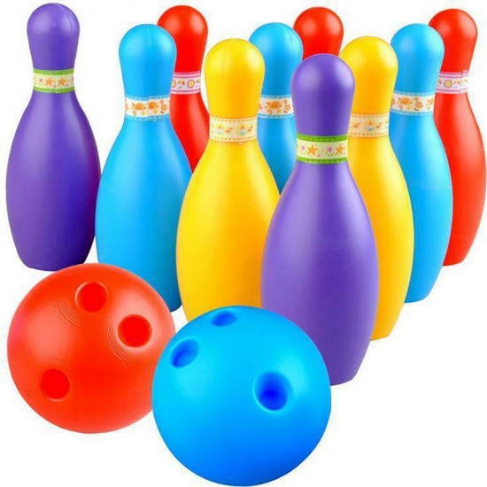 6 Pin Outdoor Bowling Play Set Deluxe Kids Family Fun Garden Skittles Game Toy Large New Gifts & Gadgets, Games image