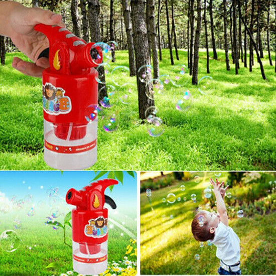Bubble Fire Extinguisher Electric Kids Fun Outdoor Summer Toy Lights Music New Seasonal, Garden & Outdoor image