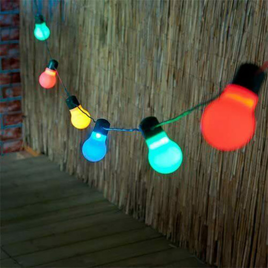 New 10 Led Retro Party Globe Fairy Xmas Bulbs Light Decoration Colour Christmas image
