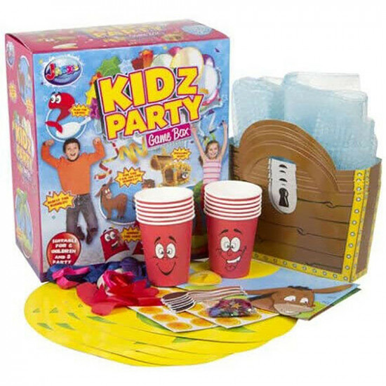 New Kidz Party 8 Games Box Fun Birthday Balloons Activities Bubbles Xmas Gift Seasonal, Garden & Outdoor image
