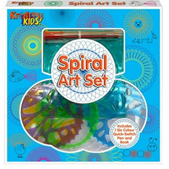 New Spiral Art Set Stencil Creative Drawing Kids Fun Game Activity Xmas Gift Seasonal, Garden & Outdoor image