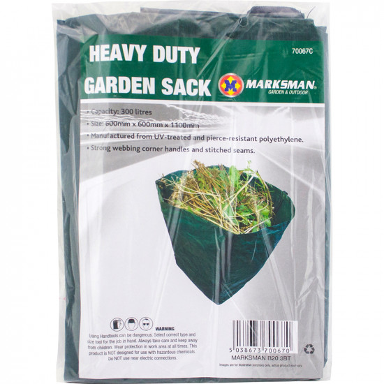 Strong Garden Bag Waste Refuse Rubbish Grass Sack Waterproof Reusable Large 300L image