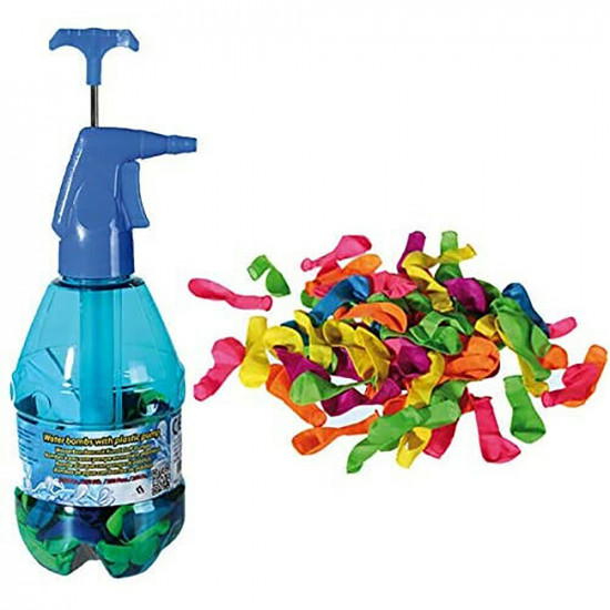Water Bomb Filler Pump + 250Pc Balloons Garden Outdoor Party Air Inflate Kids image