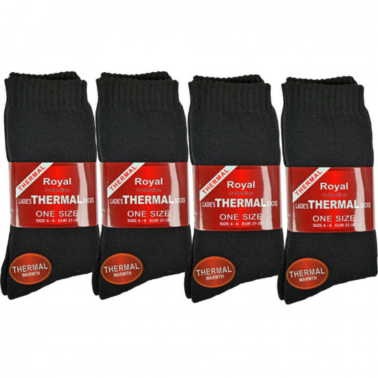 12 Pairs Ladies Thermal Socks Walking Winter Warm Thick Wool Hike Sport 4-6 Uk Seasonal, Health Care image