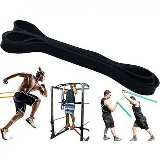 2.3Cm Resistance Exercise Heavy Duty Bands Tube Home Gym Fitness Natural Latex image