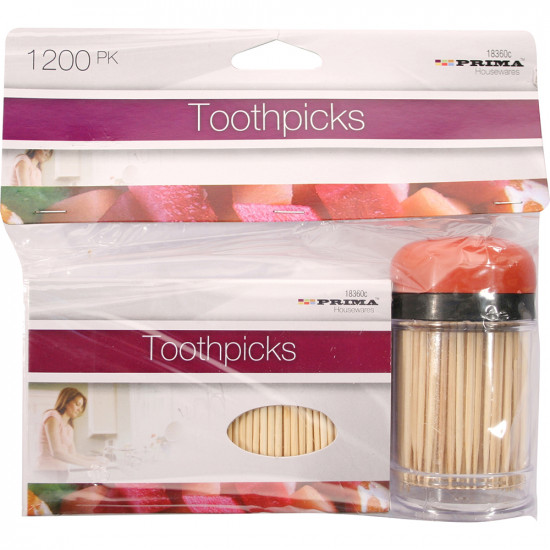 2400Pc Toothpicks Fruit Cocktail Cherry Chicken Sticks Party Wooden Pick Tooth Seasonal, Health Care image