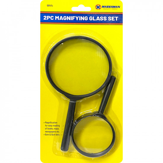2Pc Magnifying Glass Minimal Distortion Magnifier Optical Eye Reading Tool Glass image