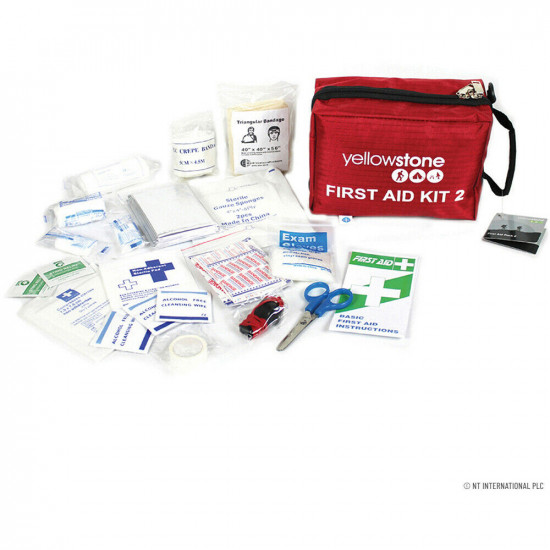 New First Aid Kit 2 Bag Safety Bag Medical Emergency Plasters Bandages Travel Seasonal, Health Care image