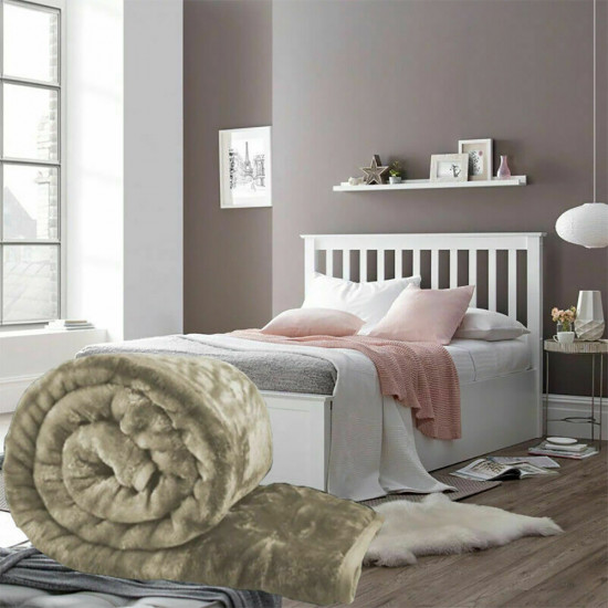 New Mink Single Fur Throw Blanket Soft Winter Bed Cover Luxury Sofa Duvet Fleece image