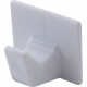 New Set Of 100 Self Adhesive Hooks Small Square White Wall Door Peg Sticky Hang image
