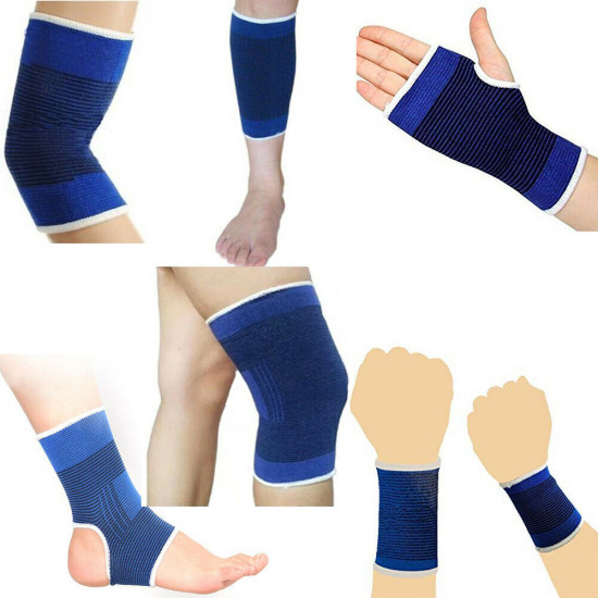 Set Of 6 Elastic Support Durable Muscles Pain Calf Palm Ankle Elbow Wrist Knee Seasonal, Health Care image