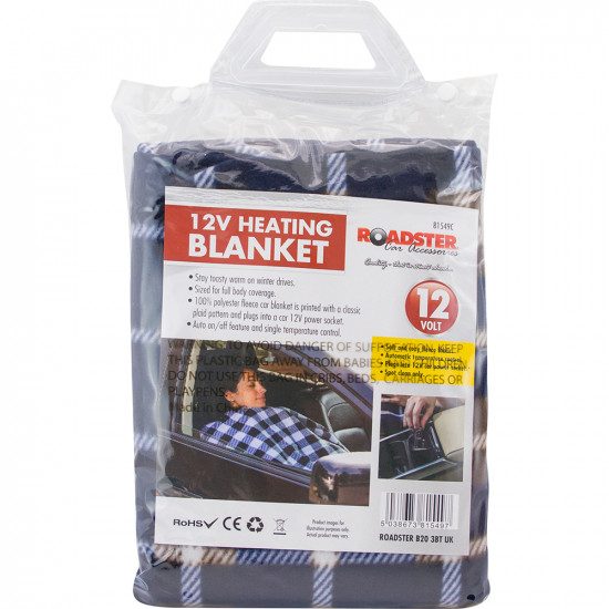 New 12V Heating Travel Blanket Soft Cozy Warm Winter Car Power Socket Control image