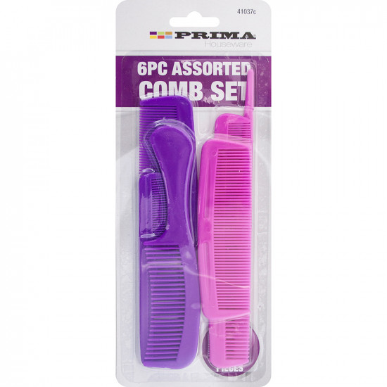 6Pc Hair Comb Set Styling Brush Salon Care Stylist Beauty Barber Cut Quality New Seasonal, Pet Accessories image