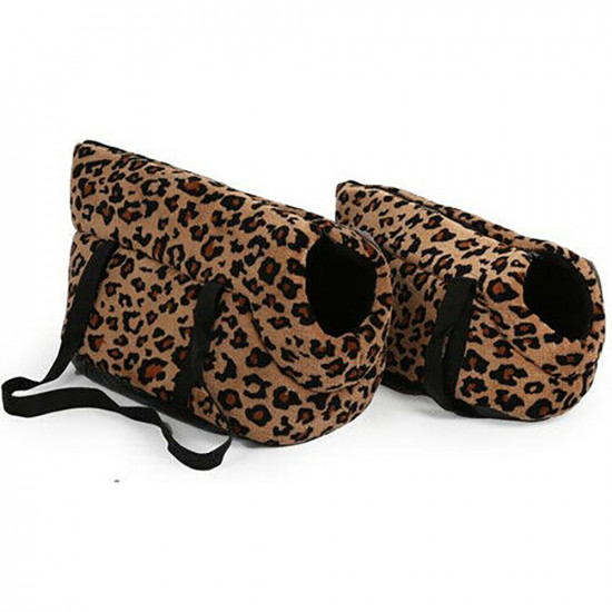 New Set Of 2 Leopard Print Pet Dog Carrier Bag Handle Designer Travel Transport Seasonal, Pet Accessories image