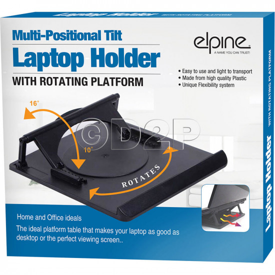 Laptop Holder Notebook Tray Cooling Swivel 360° Riser Platform Adjustable Stand Seasonal, TV Lines image
