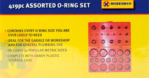 419Pc O Ring Oring Rubber Seal Plumbing Assortment Set Kit Garage