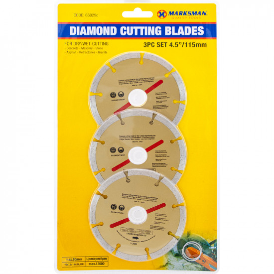 3 X 4.5” Diamond Cutting Disc Blade Cutter Angle Grinder Brick Stone Concrete Tools & DIY, Cutting Tools image