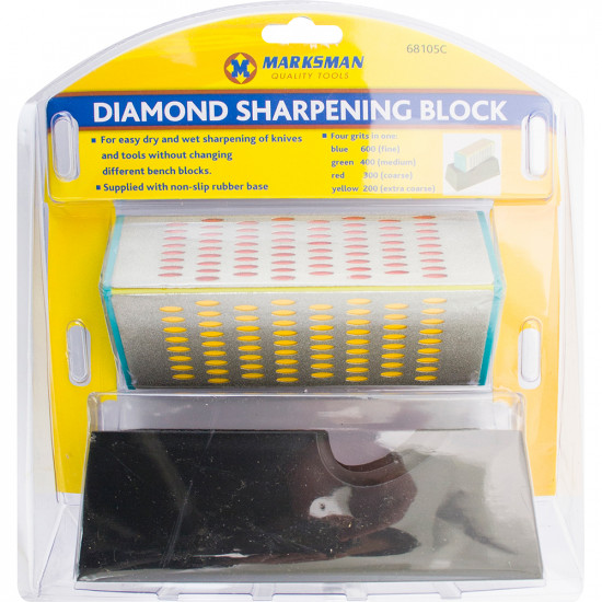 New Diamond Sharpening Block Stone Sccisors Chisels Sharpener Non-Slip Base Tool image