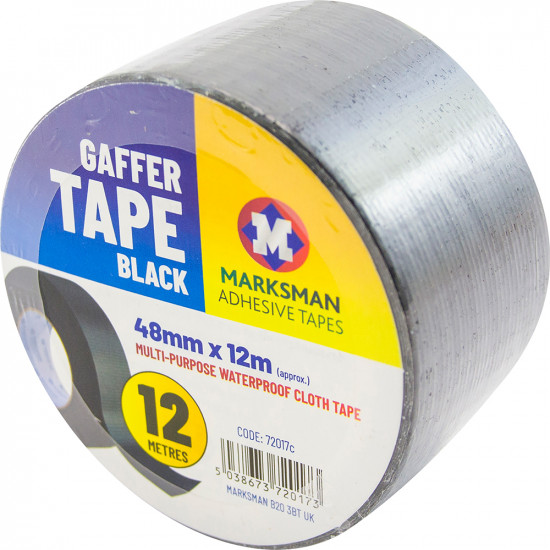 10 X Black Gaffer Tape Duct Gaffer Strong Waterproof Cloth Multipurpose 48M 10M image