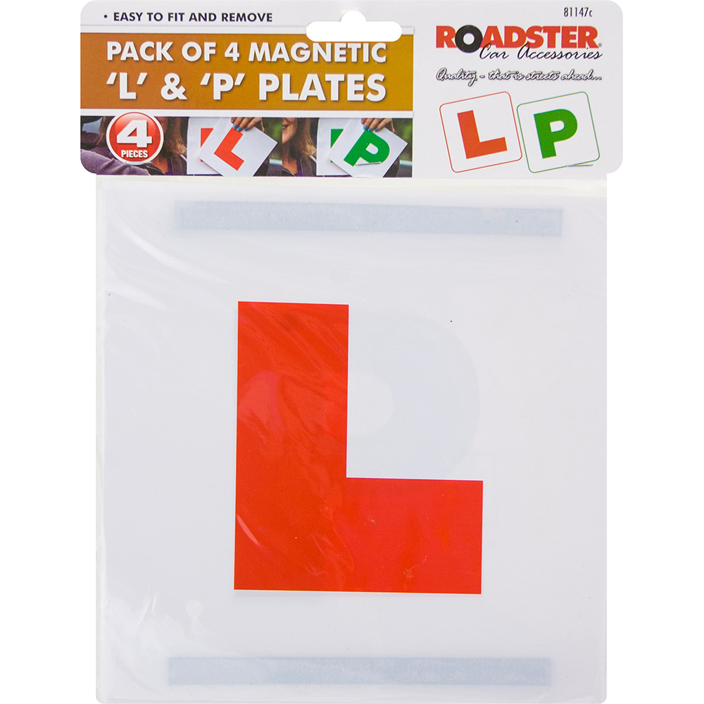 4 X L And P Plates Car - L & P Plate Set Self Adhesive Magnetic