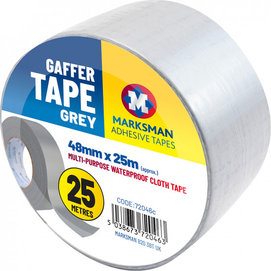 6 X Grey Gaffer Tape Duct Gaffer Strong Waterproof Cloth Multipurpose 48M X 25M image