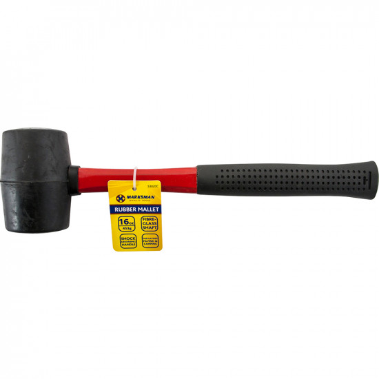 New Hammer Mallet 16Oz Rubber Grip Handle Camping Racking Diy Fibre Shaft Garage Tools & DIY, Hammers image