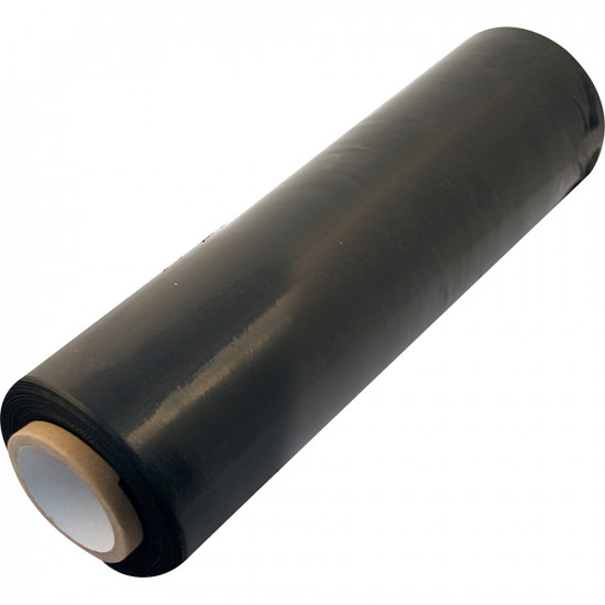 New Strong Black Stretch Film Roll Packing Parcel Pallet Shrink Wrap 500m X 250m image