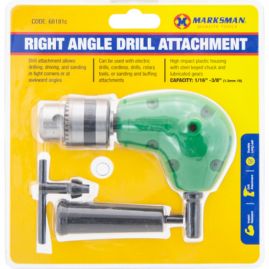 Right Angle Drill Attachment Chuck Key Adapter 3/8