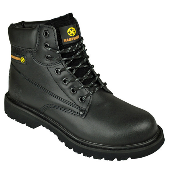 Mens Womens Safety Trainers Shoes Boots Work Steel Toe Cap Ankle Size Ladies Black Nt76 image