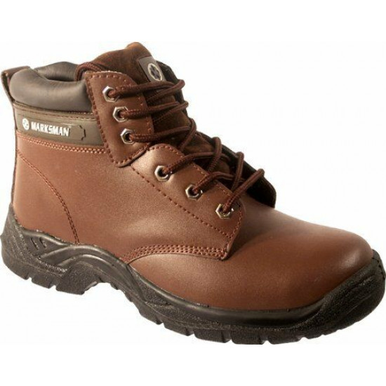 Mens Womens Safety Trainers Shoes Boots Work Steel Toe Cap Ankle Size Ladies Brown Boot Nt31 Workwear, Mens Safety Shoes image