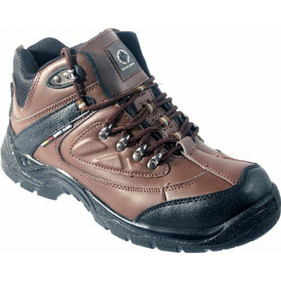 Mens Womens Safety Trainers Shoes Boots Work Steel Toe Cap Ankle Size Ladies Brown Workwear, Mens Safety Shoes image