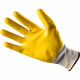 Pack Of 12 Large Heavy Duty Non-Slip Safety PVC Work Gloves - Polyester Shell Resistant Nitrile Coating, Secure Grip On Palm & Fingers | Suitable for Gardening, Builders, DIY Work | Yellow & White image