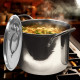 4Pc Large Stainless Steel Catering Deep Stock Soup Boiling Pot Stockpots Set New Kitchenware, Cookware image