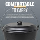 12L Metal Ash Bucket With Lid - Wooden Handle Fireplace Container Litre Coal Storage image