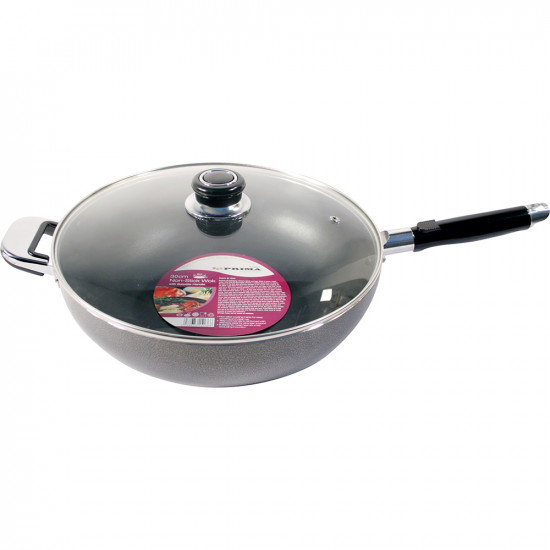 30Cm Non Stick Aluminium Wok Set Saucepan Frying Stir Pan Chinese Cooking Asian