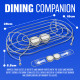 Double Food Dish Warmer Chafing Chrome Oval Plate Burner Heat Warm Plus 2 Free Candle image