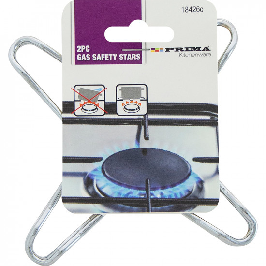 Set Of 8 Gas Hob Chrome Trivet Safety Stars Burner Stabiliser Pan Kettle Stand