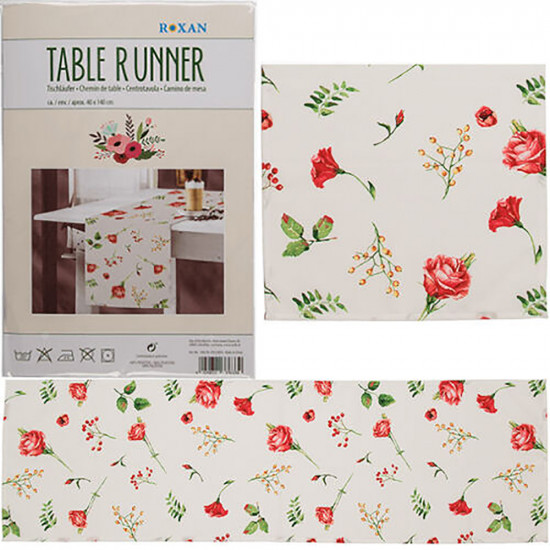 140Cm Rose Design Table Runner Decoration Party Dining Cloth Thick Pattern New