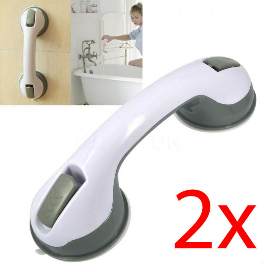 2 X Support Grab Handle Suction Bath Shower Disability Aid Safety Grip Rail New