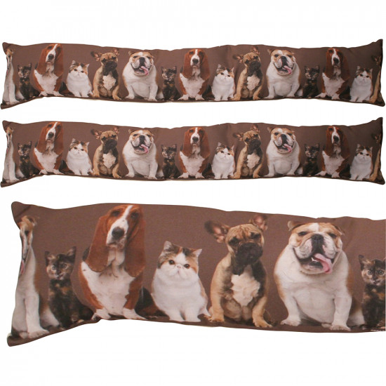 Cat Dog Tapestry Draught Excluder Door Window Cushion Draught Protection New